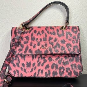 Furla Leopard Print Hot Pink Crossbody Bag